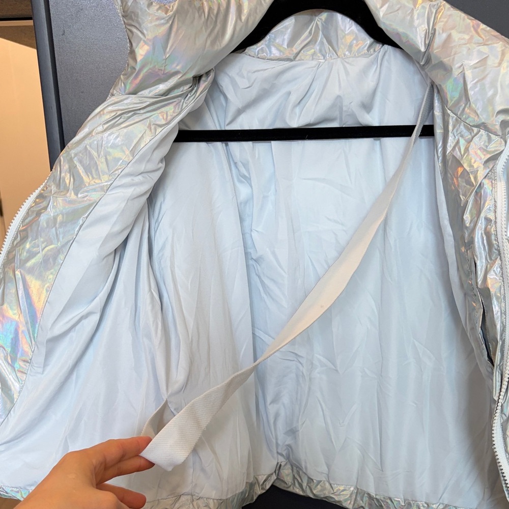 Fabletics Iridescent Puffer Jacket - Silver - image 2